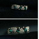 Luxury Women Ladies Emerald Rhinestone Crystal Finger Ring Dazzling Gift