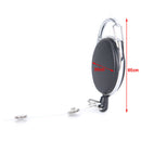 1 X Retractable Pull Badge Reel Zinc Alloy ABS ID Lanyard Name Tag Card Badge