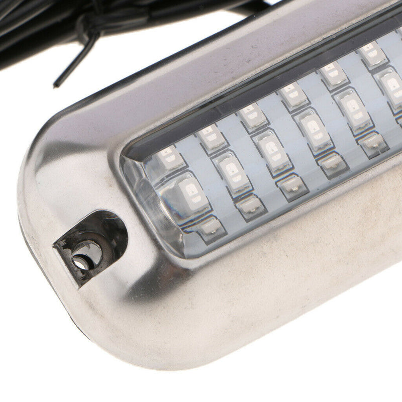 2pcs 27 LED Stainless Steel Underwater Marine Boat Transom Fishing Lights Green