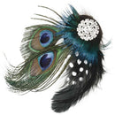 5X(Cute Peacock Feather Hair Clip C9D5)