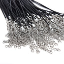 100pcs Wax Line Necklace Pendant Charms Cord Beads String Lobster Strap Ropeã€LJ