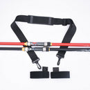 Fishing Rod Carrier Strap Sling Band Adjustable Shoulder Belt Tackle Holder Fish