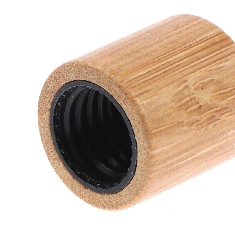 Bamboo Wood Bottle Perfume Empty Oil Bottle Stainless Roll On Ball Aromather Ew