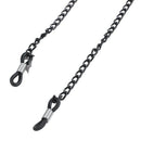5X( Fashion Black Metal Sunglasses Eyeglass Chain Adjustable Ends Glasses  T4W6)