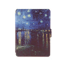 Painting Magnetic PU Leather Smart Cover for Kindle Kindle SY69JL Blue