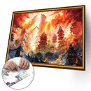 1000pcs DIY Paper Jigsaw Flame Tower Puzzle Toys Educational Picture Decor