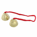 Pair Tinkerbell Cloche Bell Brass Corded 32cm Instrument O2T5