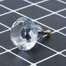 Diamond Crystal Glass Door Drawer Cabinet Wardrobe Pull W/ Kit K0N9 Screw Q1Z9