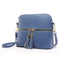 Tassel Shell Messenger Women Leather Handbags Solid Shoulder Bag (Lake Blue