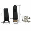 Black Plastic B Flat Clarinet Mouthpiece & Cap Clamp Woodwind Instruments S1W9