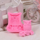 New Arrival Owl shape fondant mold cake decoration tools soap candle moulds ^