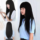 Womens Long Ladies Black Long Straight Natural Wig Hair Full Wigs For Pa XDY