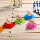 Set of 4 silicone egg cups colors works kitchen silicone eggcup Random colo B1P9