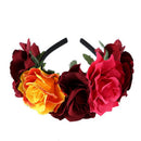 Clothing Corolla Fabric Simulation Mixed Color Rose Flower Halloween Christ