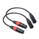 2pcs XLR Cable 5 Pin Male to 3 Pin Female Extension Cables for Microphone Mixer