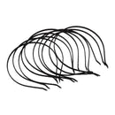 10 x Headbands Metal Satin Color Black Female Girl Party E3U5