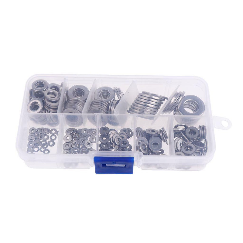 360pcs Flat and Lock Washers for Bolt Screws - M2 M2.5 M3 M4 M5 M6 M8 M10