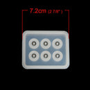 Silicone Mold For Jewelry Rectangle White 72mm(2 7/8 inch) x 59mm(2 3/8 inc