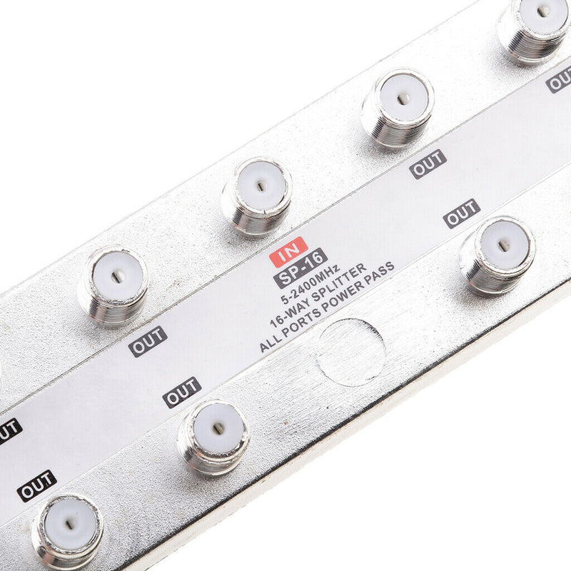 16 Ways Splitter Satellite Antenna TV 5-2400MHz Coaxial Cable HDTV Satellite