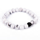2Pcs Couples His&Hers Distance Bracelet Lava Bead Matching YinYang Lovers GBLES