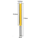76mm 3/8" Long Straight Shank Flush Trim Router Cutter Bit Tool ADFG