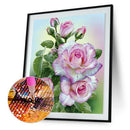 DIY 5D Diamond Embroidery Pink Rose Painting Cross Stitch Craft Home Decor