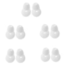 5 Pairs Eargel for Gear Circle SM-R130 Medium Anti-Slip Silicone Gel White