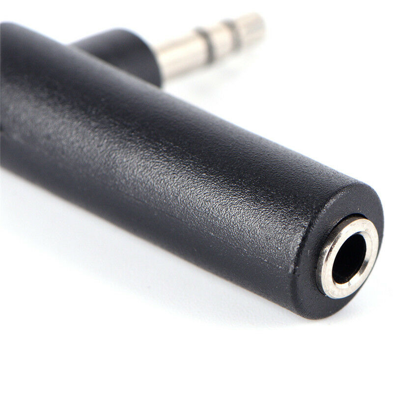 Right Angle 90Degree3.5mm 3Pole Audio Stereo Male to Female Extension Adapter TO