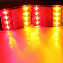 2pcs Waterproof 8 LED Trailer Light Rear Tail Lamp 12V DC Car Truck Boat Caravan
