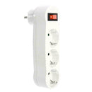 White Triple Plugs Power Distribution Box Three-way Top Multip Splitter Ada Q1X5