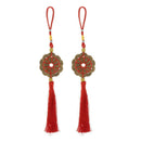 Qing Dynasty Red Chinese Knot Luck Coins Wealth Home Decor Ornament style 10