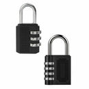 4 Pack 4 & 3-Digit Combination Padlock Zinc Alloy Waterproof and Clasp Comb N3F4