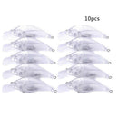 10PCS Unpainted Crankbait Fishing Lure Body Blank lures 7.5cm  10.2g HQB qwe
