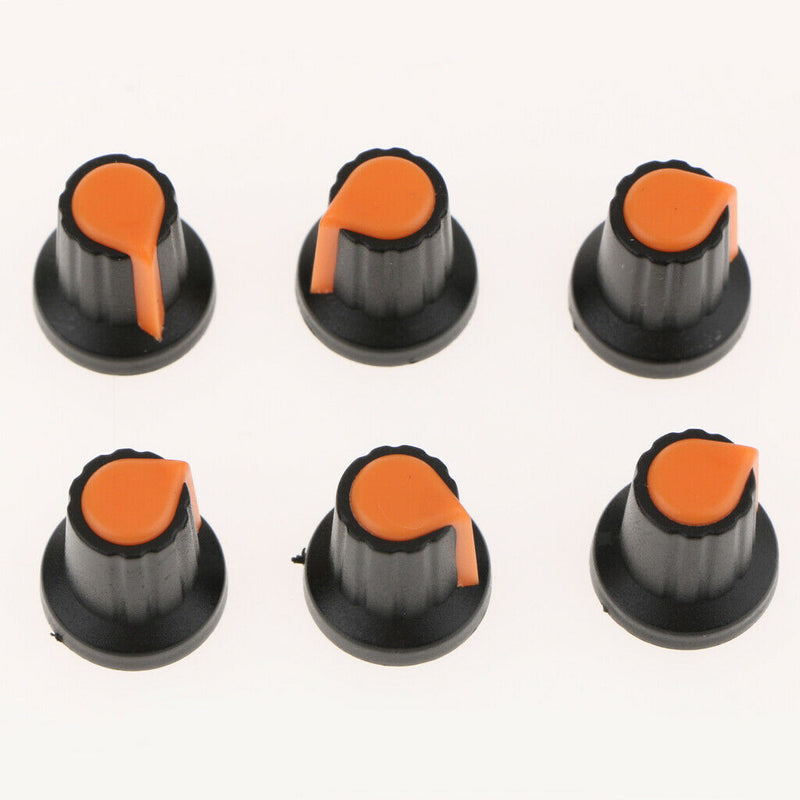 30x Plastic Pot Knobs for 6mm Potentiometers Rotary Switch Encoder 5 Colours New