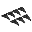 7x Black Vortex Generator Shark Fin Spoiler Wing For Car Roof EVO Style