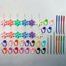 46x Knitting Crochet Yarn Needle Locking Stitch Markers Holder Craft Tools Kit
