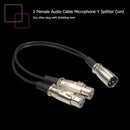 30cm 3Pin XLR 1 Male to 2 Female Audio Cable Microphone Y Splitter Cord