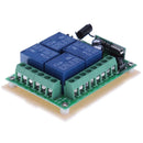 12V 4CH Relay Wireless Remote Control LED Lamp Switch Transceiver 433MHz