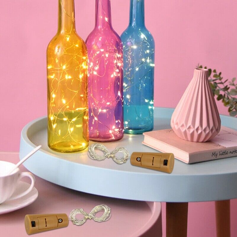 Cork Lights for Wine Bottle, Wine Bottle Lights 12 Pack 6.5ft 20 LED Wine C D5F2