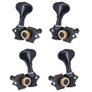 Guitar Open Gear Tuning Pegs Tuners Machine Heads 2R2L for Ukulele Black