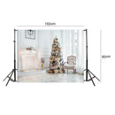 Christmas Background Cloth Happy New Year Photos Studio Snow Tree Star Backdrops