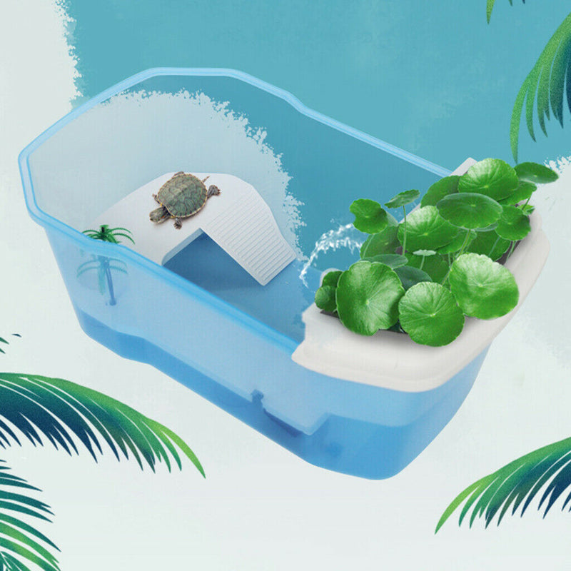 Plastic Turtle Island Floating Basking Platform Ramp Step Ledge and Cave Hideout