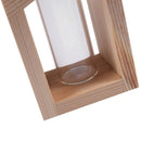 Crystal Glass Test Tube Vase in Wooden Stand Flower Pots for Hydroponic Pla