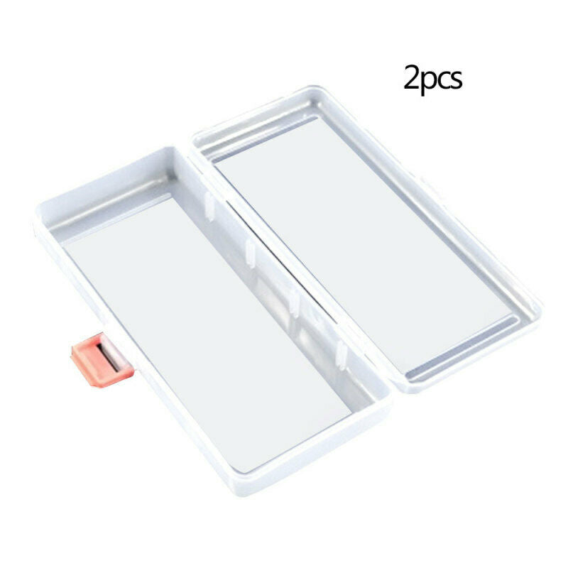 2pcs PVC Nail Art Pen Brush Manicure Pedicure Tools Storage Box Container Case