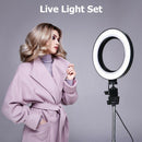 LED Selfie Ring Light Dimmable Camera Phone Video Photo Lighting w/ Tripod