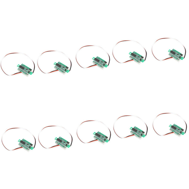 10x V20D 3-Cable 0.36 inch 3-Digit LED Red Light DC0-100V Digital Voltmeter