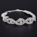 Deluxe Austrian Crystal Bracelet Women Infinity Rhinestone Bangle Gift Hot MO