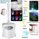 Motion Sensor LED 8 Colors Toilet Bowl Night Light Seat Lamp Kids Bathroom Safe