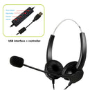 Call Center Headset USB Wired Offical Telephone Headphone with Microphone A