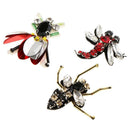 3pcs Beaded Crystal Bee Badge Applique Sew on Patches DIY Sewing Accessories